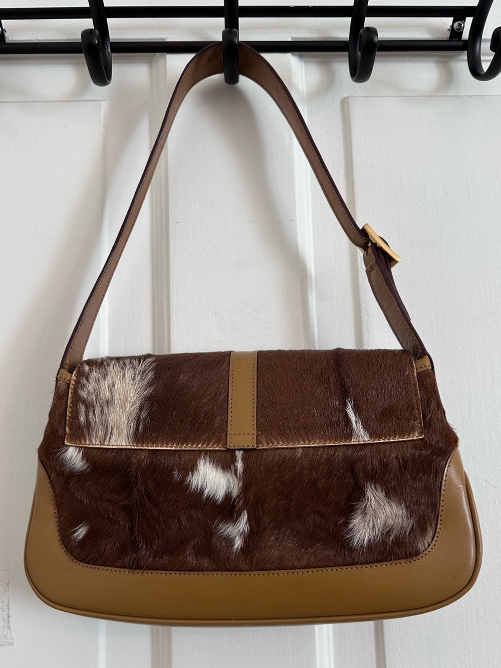 Gucci Jackie Bag Pony Hair Calf Hair Vintage Tom Ford Shoulder Bag Leather Brown - Picture 2 of 15